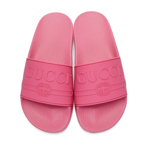 gucci pool slides pink|Gucci pool slides women's.